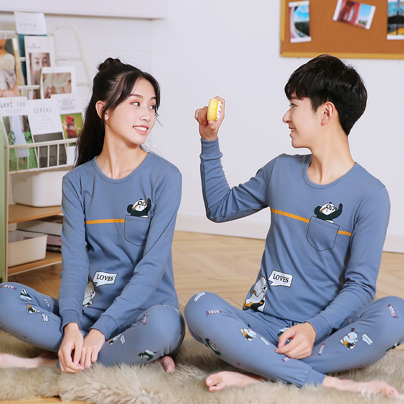 中大童棉儿童内衣套装秋衣秋裤