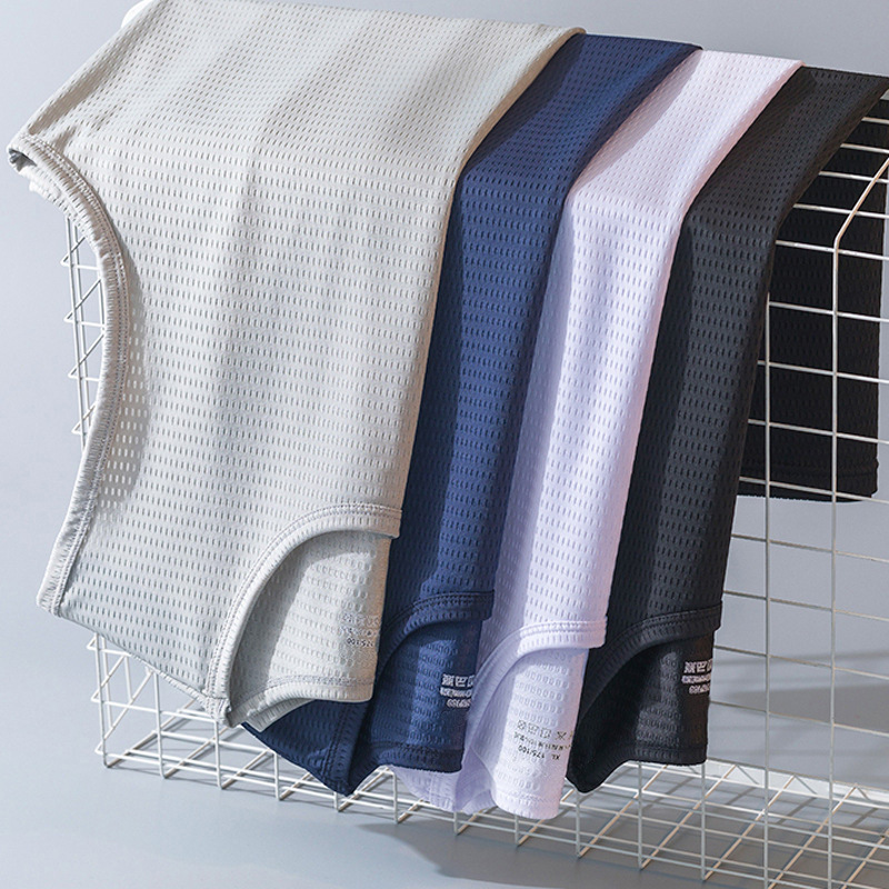 冰丝网眼背心男士外穿健身跨栏运动宽松薄款速干透气夏季坎肩批发