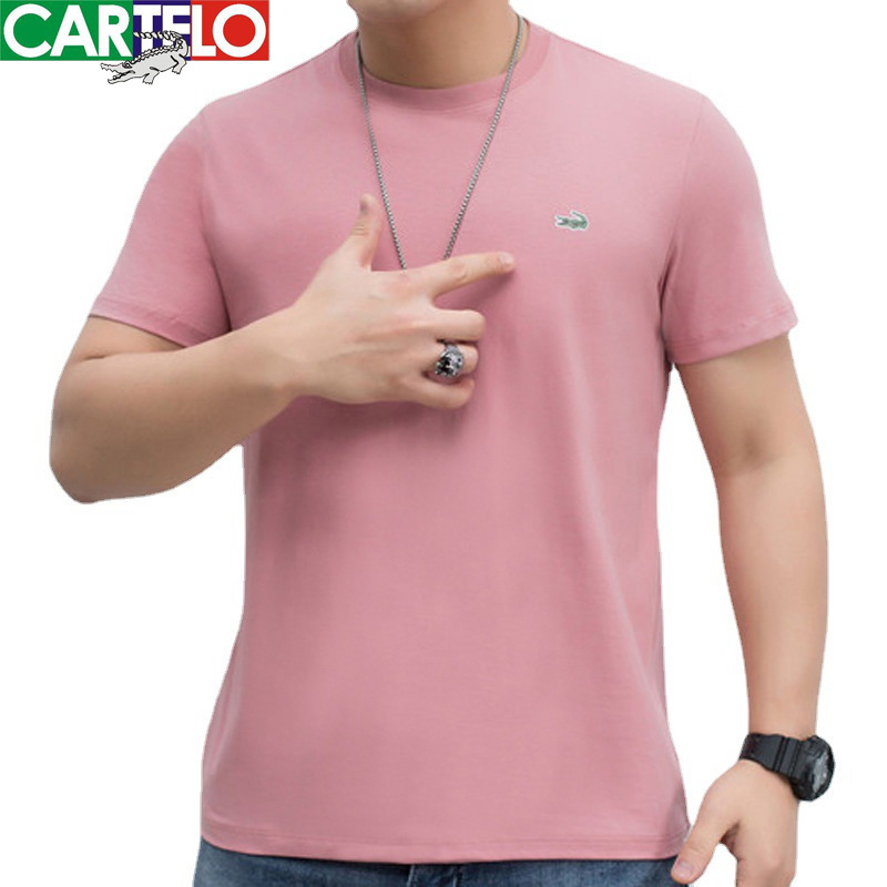 帝乐鳄鱼男士短袖T恤纯棉体夏季圆领休闲男装黑打底衫一件代发