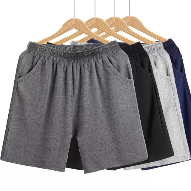 夏季睡裤男士纯棉短裤大码宽松休闲居家裤薄款五分裤全棉大裤衩