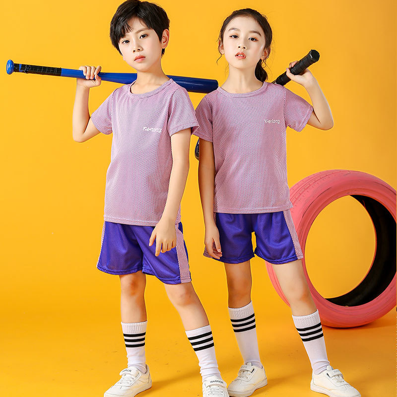 夏季新款儿童运动套装男童户外服装女速干衣套装现货批发一件代发