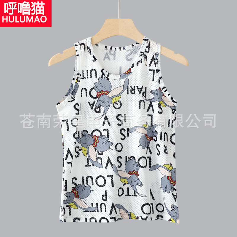 网眼背心男童儿童吊带背心中小儿童夏季背心户外运动背心批发