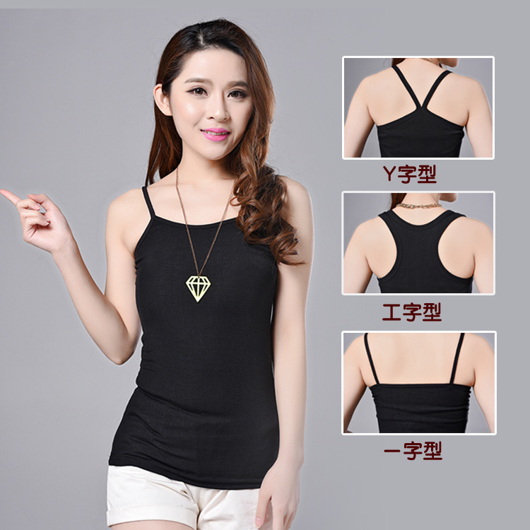 工厂直供 吊带背心女夏 打底吊带衫 女士细螺纹小背心赠品批发